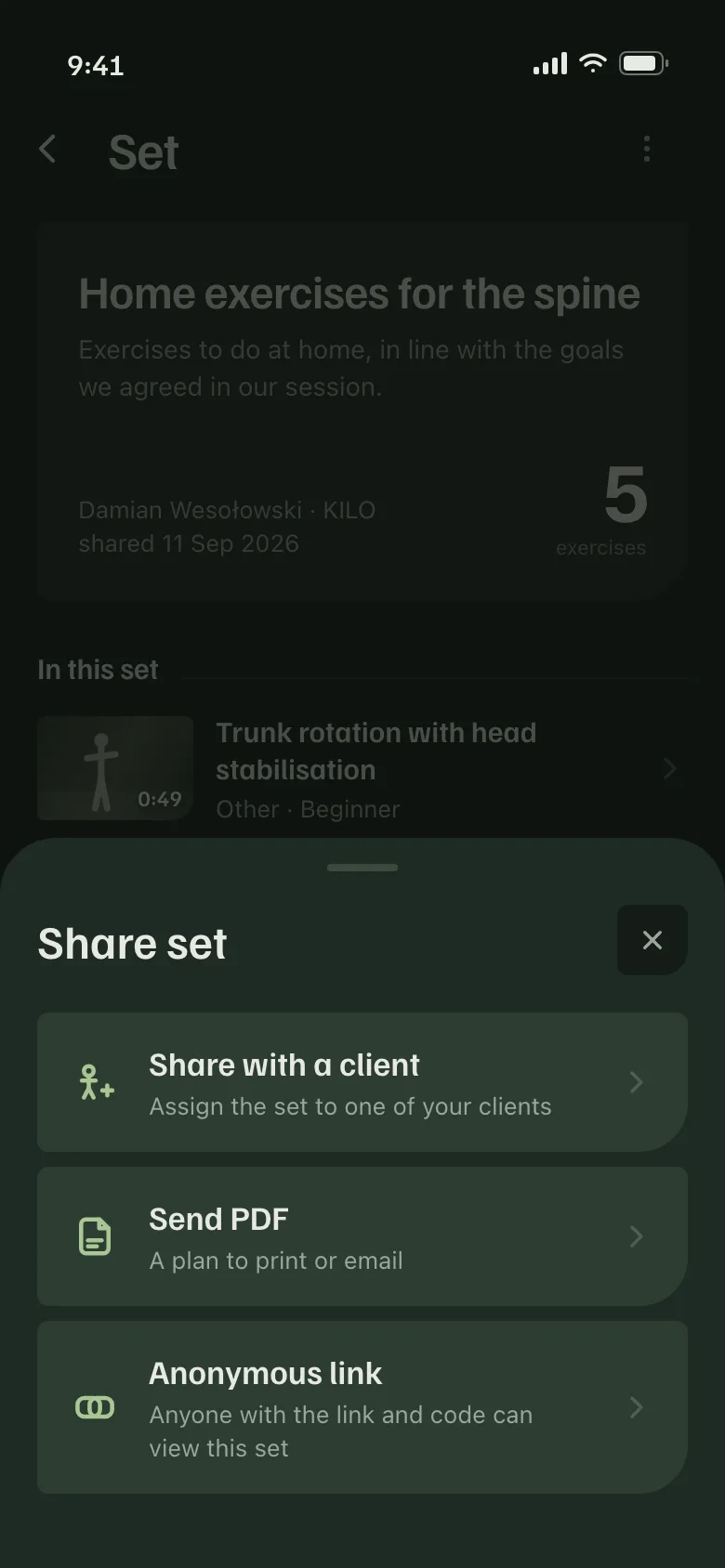 Send to Client