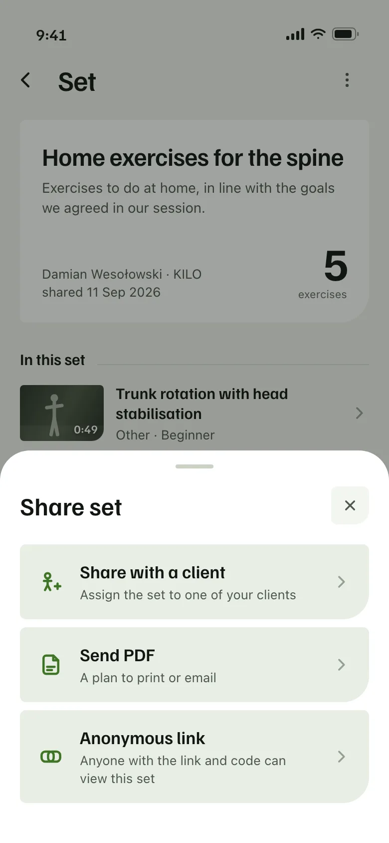 Send to Client
