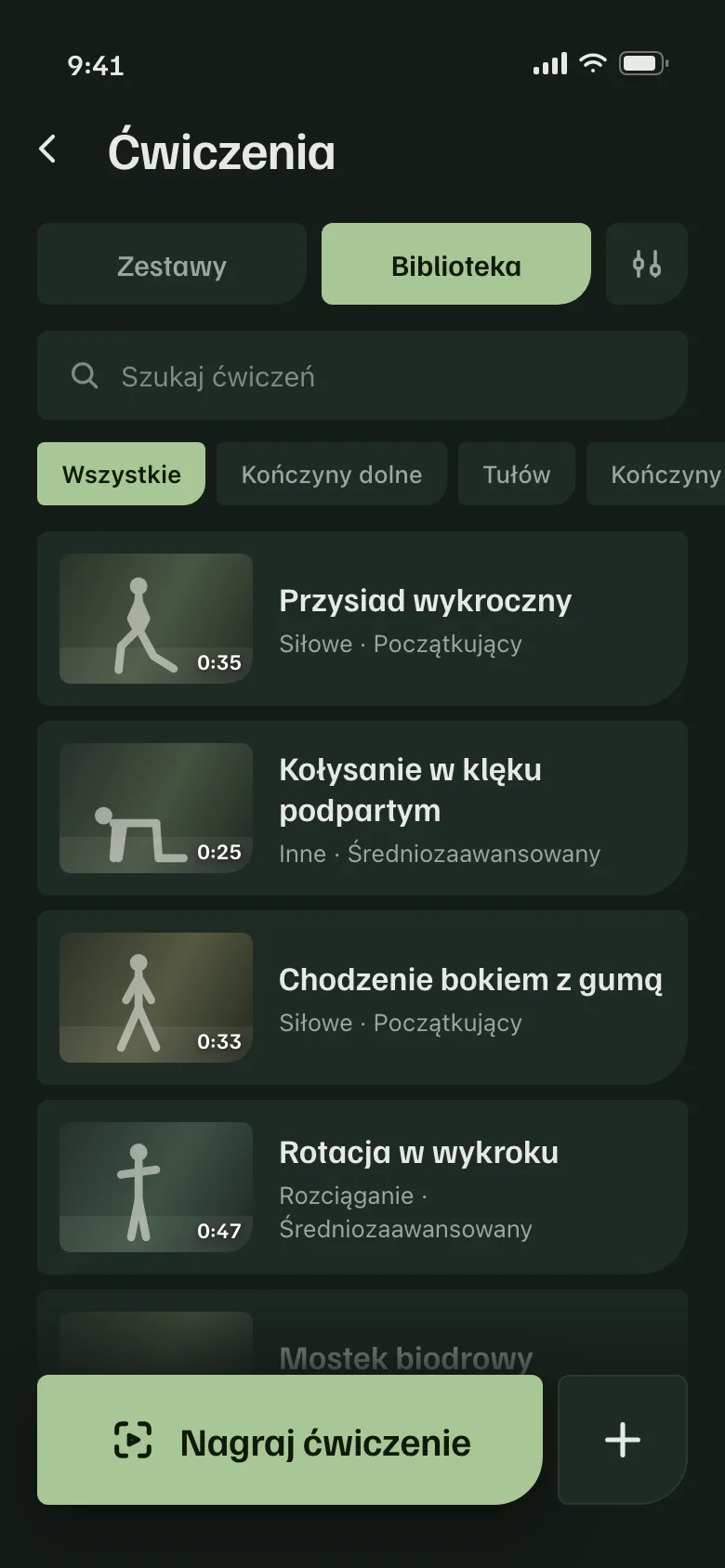 Twoja biblioteka ćwiczeń