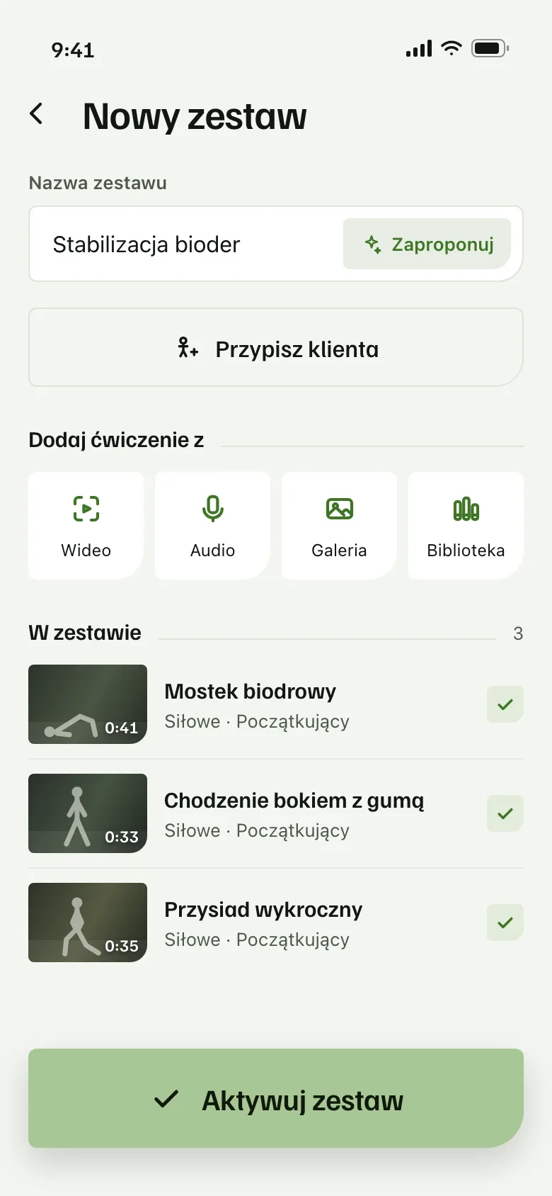 Twórz zestaw